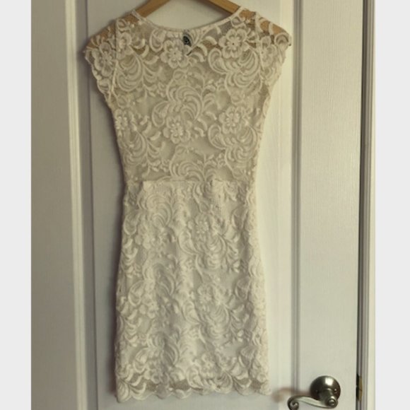 White H&M Lace Dress Size 4 - Picture 2 of 2